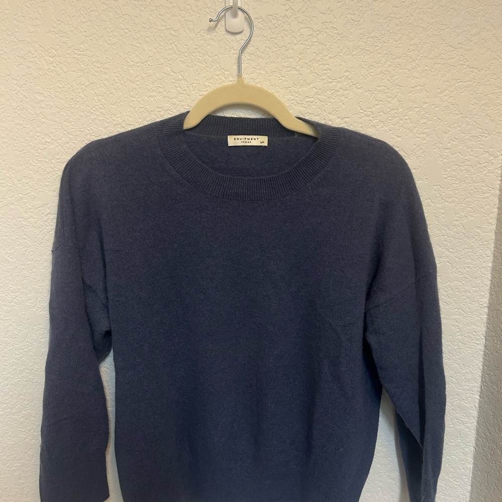 Equipment Dark Blue Crewneck Sweater